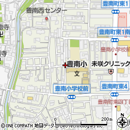 大阪府豊中市豊南町西周辺の地図