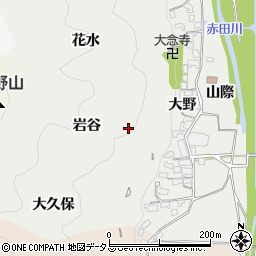 京都府木津川市加茂町大野（岩谷）周辺の地図