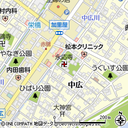 永応寺本堂周辺の地図
