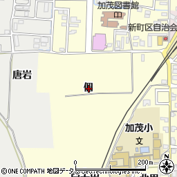 京都府木津川市加茂町里佃周辺の地図