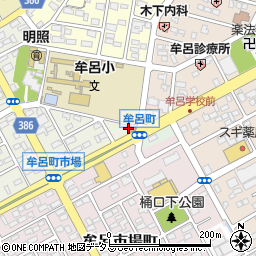 豊橋牟呂郵便局周辺の地図