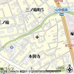 愛知県豊橋市三ノ輪町本興寺51-11周辺の地図