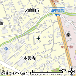 愛知県豊橋市三ノ輪町本興寺52-77周辺の地図