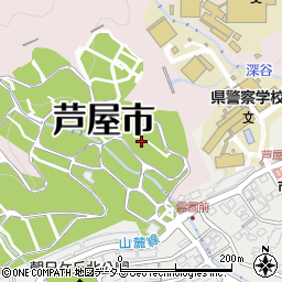 兵庫県芦屋市剣谷350-2周辺の地図