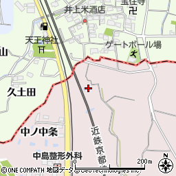 京都府木津川市吐師北ノ中条周辺の地図