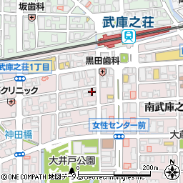 やすらぎ薬局武庫之荘店周辺の地図