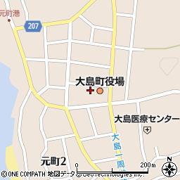 大島町役場　政策推進課周辺の地図