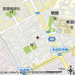 愛知県豊橋市牟呂中村町周辺の地図