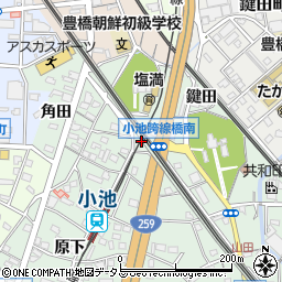 愛知県豊橋市小池町西海戸周辺の地図