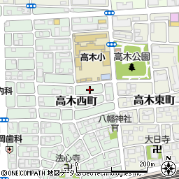兵庫県西宮市高木西町20周辺の地図