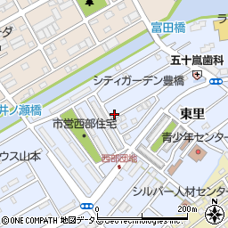 愛知県豊橋市牟呂町中西周辺の地図