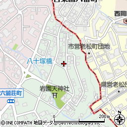 兵庫県芦屋市岩園町49-17周辺の地図