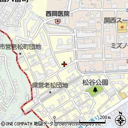 老松町テラスハウス周辺の地図