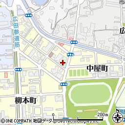 兵庫県西宮市中屋町周辺の地図