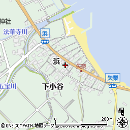愛知県知多郡美浜町豊丘浜周辺の地図
