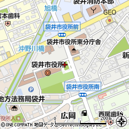 静岡県袋井市新屋1丁目周辺の地図