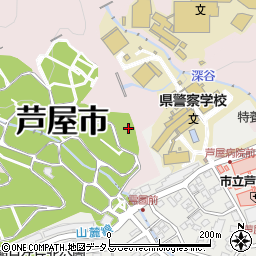 兵庫県芦屋市剣谷周辺の地図
