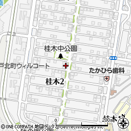 桂木中公園周辺の地図