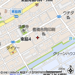 愛知県豊橋市東脇4丁目周辺の地図