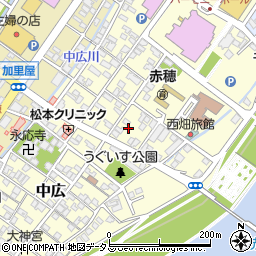 兵庫県赤穂市中広843周辺の地図