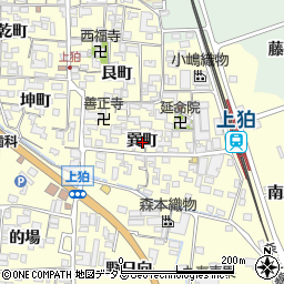 京都府木津川市山城町上狛巽町周辺の地図