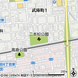 二本松公園周辺の地図