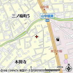 愛知県豊橋市三ノ輪町本興寺2-59周辺の地図