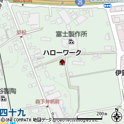 ハローワーク伊賀周辺の地図