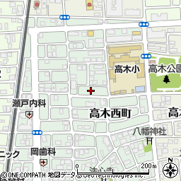兵庫県西宮市高木西町周辺の地図