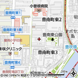 大阪府豊中市豊南町東周辺の地図