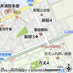 静岡県袋井市新屋3丁目周辺の地図
