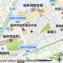 静岡県袋井市新屋2丁目3周辺の地図