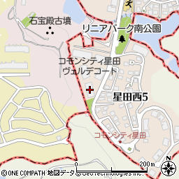 コモンシティ星田ヴェルデコート４番館周辺の地図