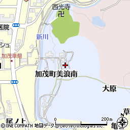 京都府木津川市加茂町美浪周辺の地図
