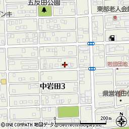 リッツハウス中岩田周辺の地図