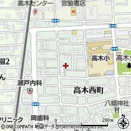 兵庫県西宮市高木西町23周辺の地図