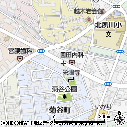 菊谷町周辺の地図