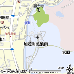 京都府木津川市加茂町美浪南周辺の地図