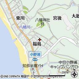 愛知県知多郡美浜町小野浦福島周辺の地図