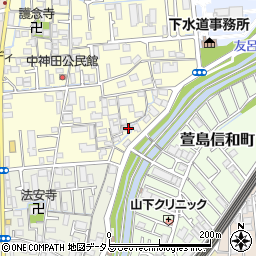 大阪府寝屋川市中神田町23周辺の地図