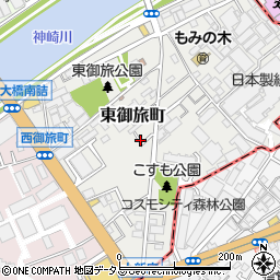 大阪府吹田市東御旅町周辺の地図