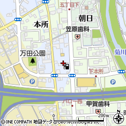 株式会社浜崎商店　菊川給油所周辺の地図