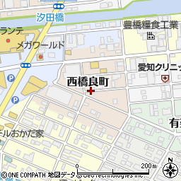 愛知県豊橋市西橋良町周辺の地図