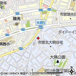 大阪市営北大桐住宅周辺の地図