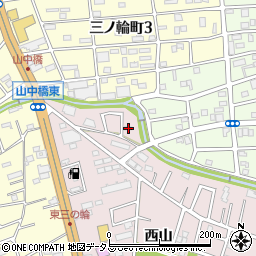愛知県豊橋市飯村町西山5周辺の地図
