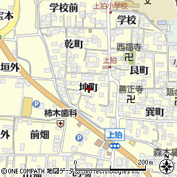 京都府木津川市山城町上狛坤町周辺の地図