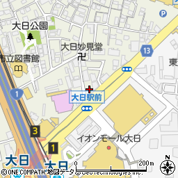 吉野家 大日店周辺の地図