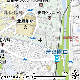 兵庫県西宮市石刎町周辺の地図