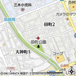 静岡県袋井市田町2丁目10周辺の地図
