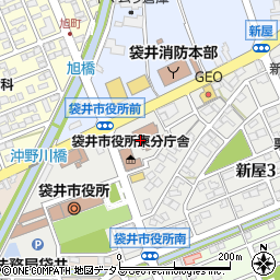 静岡県袋井市新屋2丁目4周辺の地図